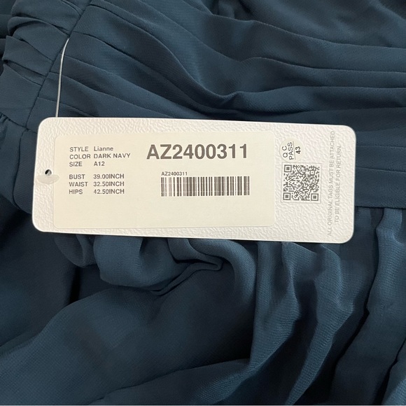 New Azazie “Lianne” Dark Navy Bridesmaids Dress - Picture 8 of 12